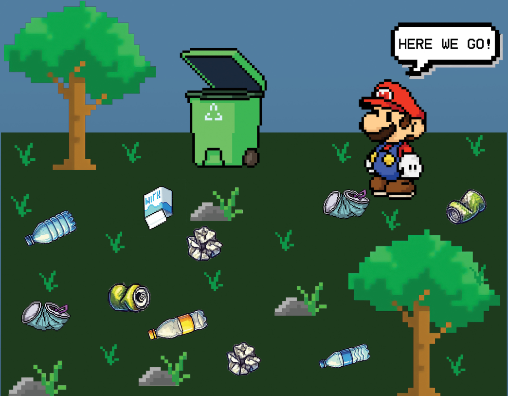 Image du projet Affiche mario recycle